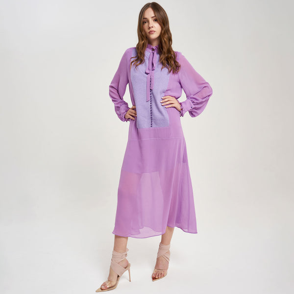 <span class="grassetto"> SKIRT </span> Chiffon Lilac Shirt